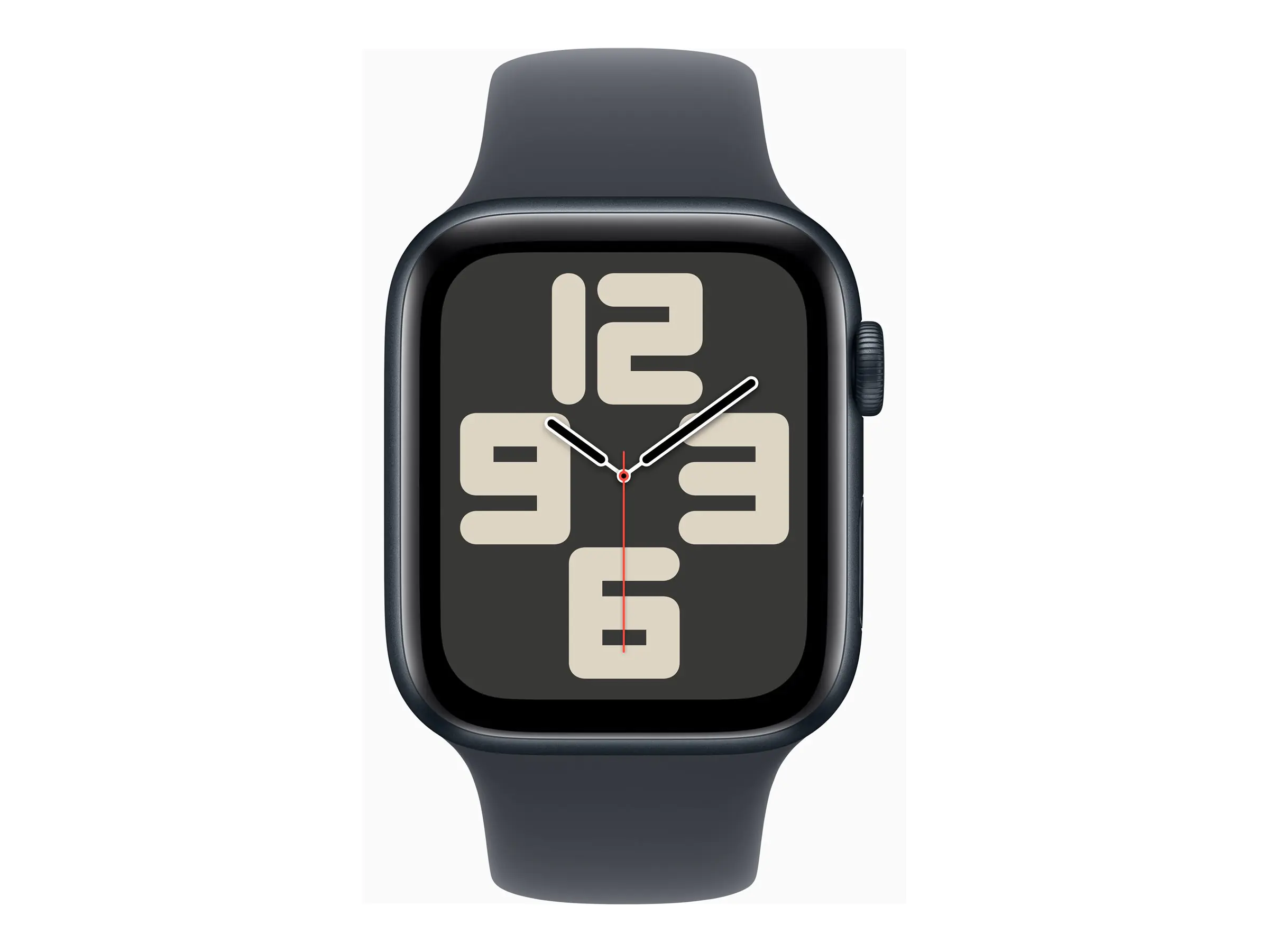Apple Watch SE (GPS) - 44 mm - Midnight Aluminium - intelligente Uhr mit Sportband - Flouroelastomer - Midnight - Bandgröße: M/L - 32 GB - Wi-Fi 4, Bluetooth - 32.9 g