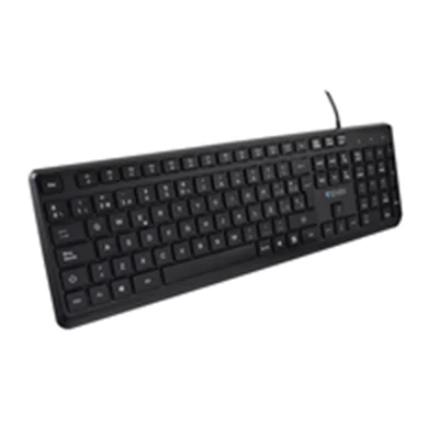 V7 Pro KU350ES - Tastatur - USB - QWERTY - Spanisch - Schwarz
