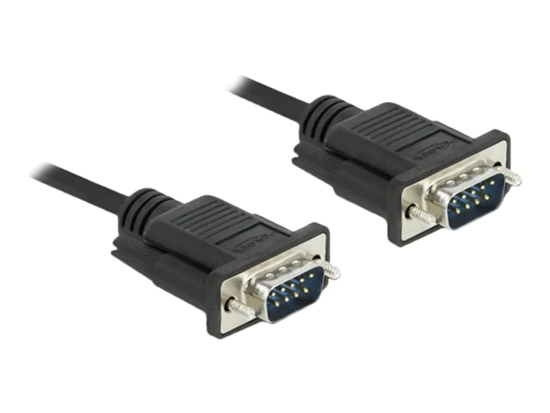 Delock - Kabel seriell - DB-9 (M) zu DB-9 (M) - 5 m - Daumenschrauben - Schwarz Delock - Kabel seriell - DB-9 (M) zu DB-9 (M) - 5 m - Daumenschrauben - Schwarz
