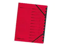 Herlitz Ordnungsmappe 10843324 DIN A4 12 Fächer Karton rot