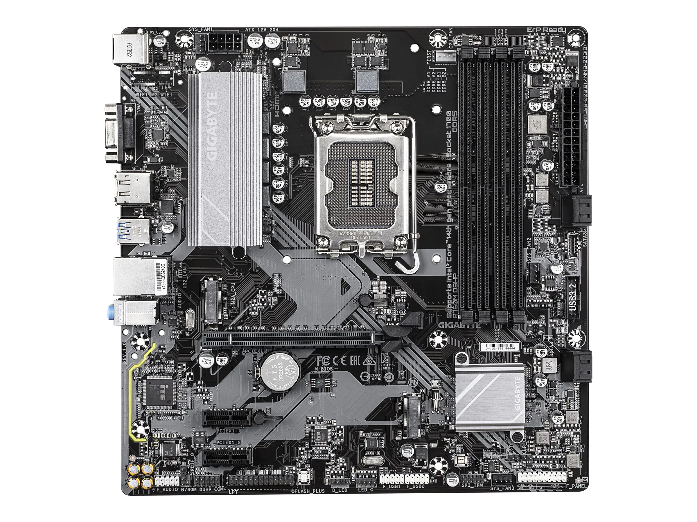 Gigabyte B760M D3HP - Motherboard - micro ATX - LGA1700-Sockel - B760 Chipsatz - USB-C 3.2 Gen 1, USB 3.2 Gen 1 - Gigabit LAN - Onboard-Grafik (CPU erforderlich) - HD Audio (8-Kanal)