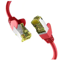 EFB-Elektronik - Patch-Kabel - RJ-45 (M) zu RJ-45 (M) - 30 m - 6 mm - S/FTP, PiMF - CAT 6a - geschirmt, halogenfrei, geformt, verseilt, Knickschutzmanschette, bis zu 10 Gbps Datentransferrate, Steckerbelegung 1:1 - Rot