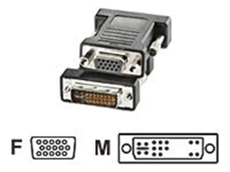 Roline - Display-Adapter - DVI-A (M) zu HD-15 (VGA) (W) - Schwarz Roline - Display-Adapter - DVI-A (M) zu HD-15 (VGA) (W) - Schwarz