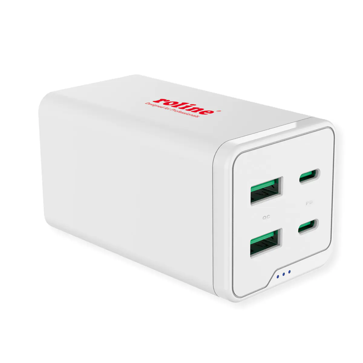 ROLINE USB Ladegeraet 120W 4 Ports 2x USB-C+ USB-A QC