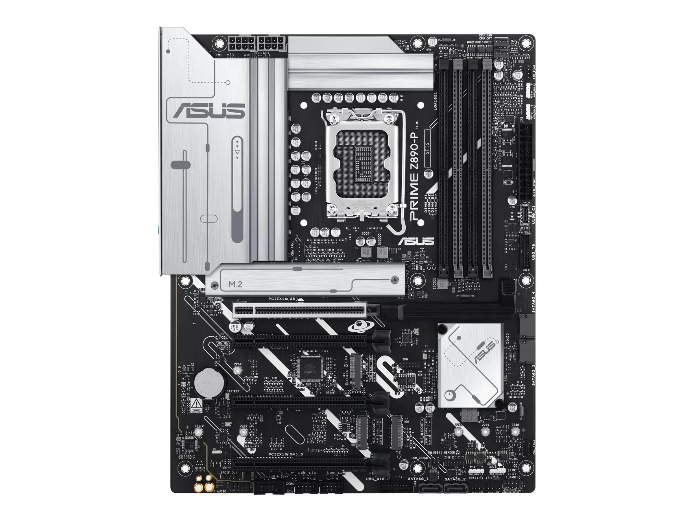 ASUS PRIME Z890-P - Motherboard - micro ATX - LGA1851-Sockel - Z890 Chipsatz - USB-C 3.2 Gen 2x2, USB 3.2 Gen 2, USB 3.2 Gen 1, USB-C 3.2 Gen 1 - 2.5 Gigabit LAN - Onboard-Grafik (CPU erforderlich) - HD Audio (8-Kanal)