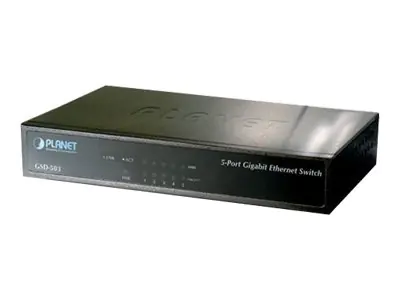 PLANET GSD-503 - Switch - 5 x 10/100/1000 - Desktop