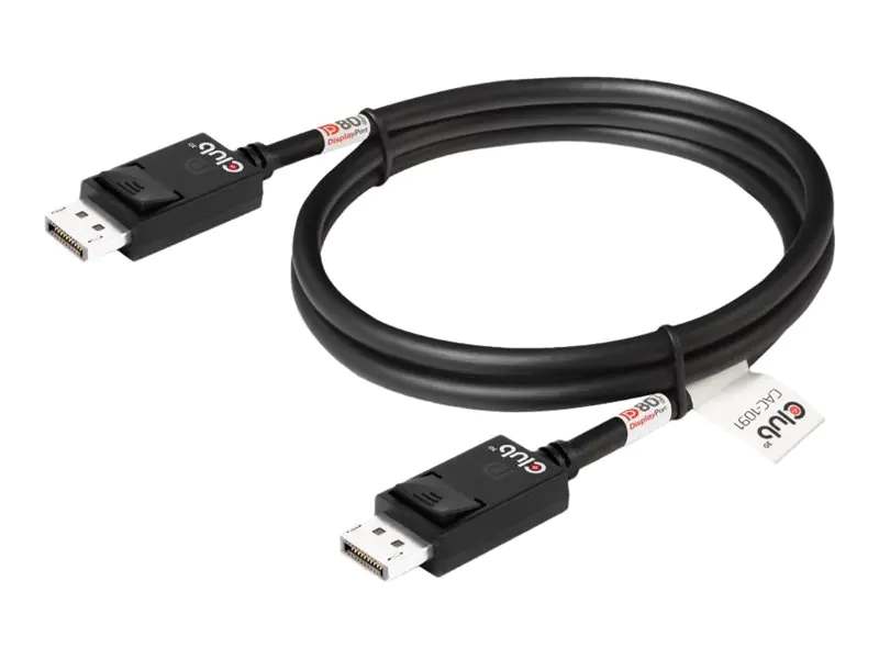 Club 3D - DisplayPort-Kabel - DisplayPort (M) zu DisplayPort (M) - DisplayPort 2.1 - 1.2 m - bi-direktional, Support von 4K 120 Hz, Support von 8K 60 Hz, unterstützt 10K 30 Hz (10.240 x 4.320), VESA DP80 Certified Club 3D - DisplayPort-Kabel - DisplayPort (M) zu DisplayPort (M) - DisplayPort 2.1 - 1.2 m - bi-direktional, Support von 4K 120 Hz, Support von 8K 60 Hz, unterstützt 10K 30 Hz (10.240 x 4.320), VESA DP80 Certified