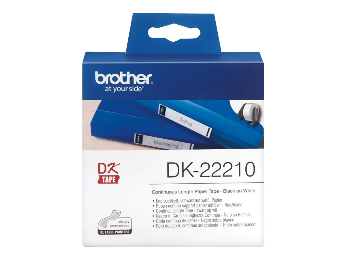Brother DK-22210 - Schwarz auf Weiß - Rolle (2,9 cm x 30,5 m) DK22210