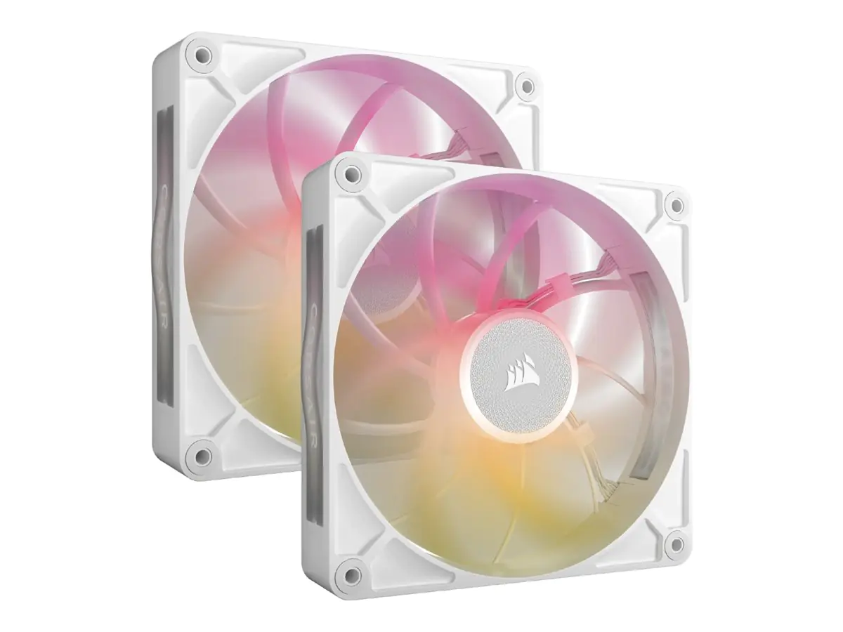 Corsair iCUE Link RX140 MAX RGB Starter Kit - Gehäuselüfter - 140 mm - weiß (Packung mit 2)