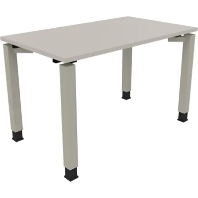Schreibtisch Vierfuß Quadratrohr B1200xT700xH680-820 si/Lichtgrau