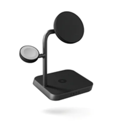 ZENS Office Charger Pro 3 - Pad für induktives Laden / Ladegerät + AC-Netzteil - 25 Watt - Apple Fast Charge - MFI-zertifiziert - Schwarz