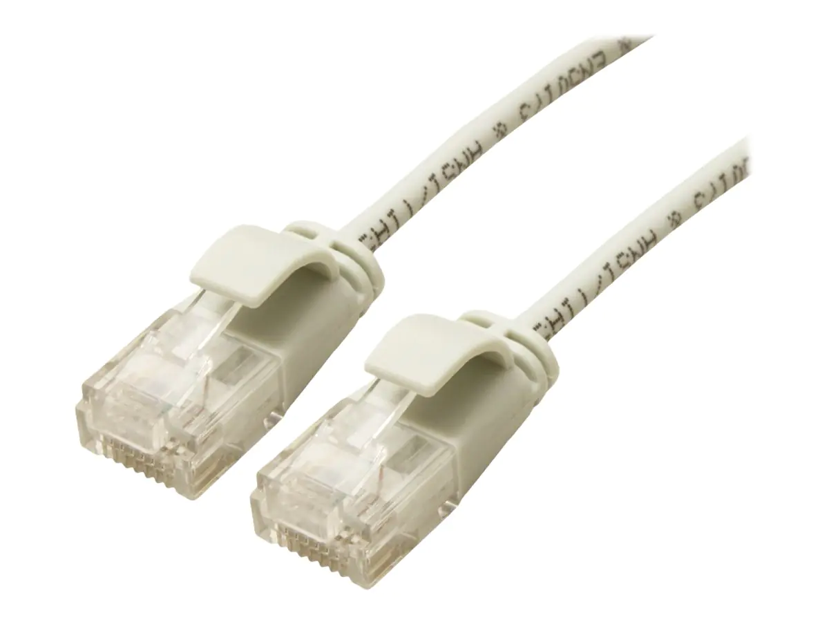 Roline Green - Patch-Kabel - RJ-45 (M) zu RJ-45 (M) - 15 cm - UTP - CAT 6a - halogenfrei, geformt, ohne Haken - Grau