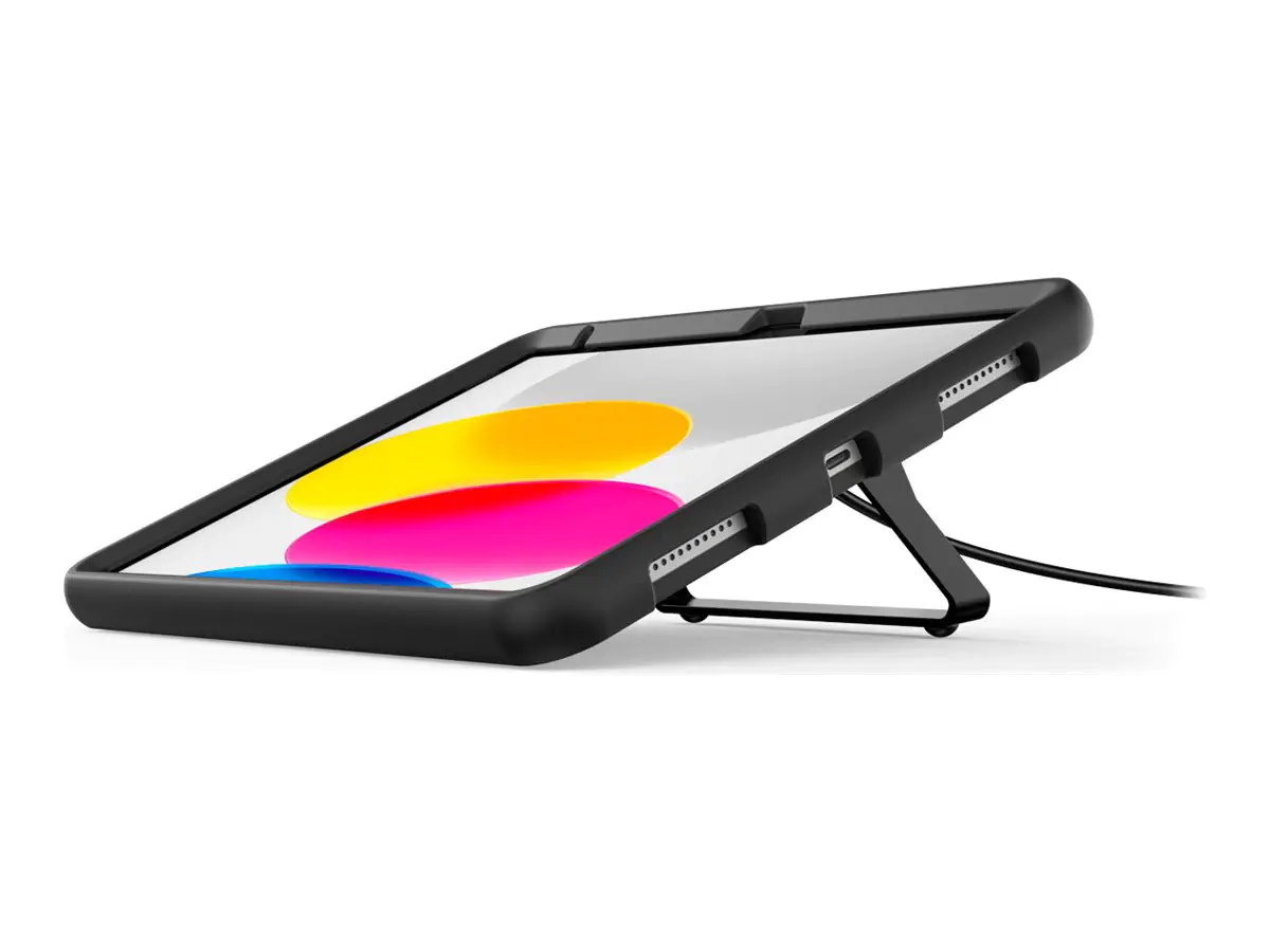Compulocks iPad mini 8.3" Secured Kickstand - Schutzhülle hintere Abdeckung für Tablet - Ständer - Gummi, Metall - Schwarz - für Apple 10.9-inch iPad (10. Generation)