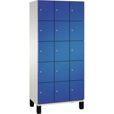 C+P Fächerschrank 4510430S10020 Füße 15Fächer B900mm lgr/ebl