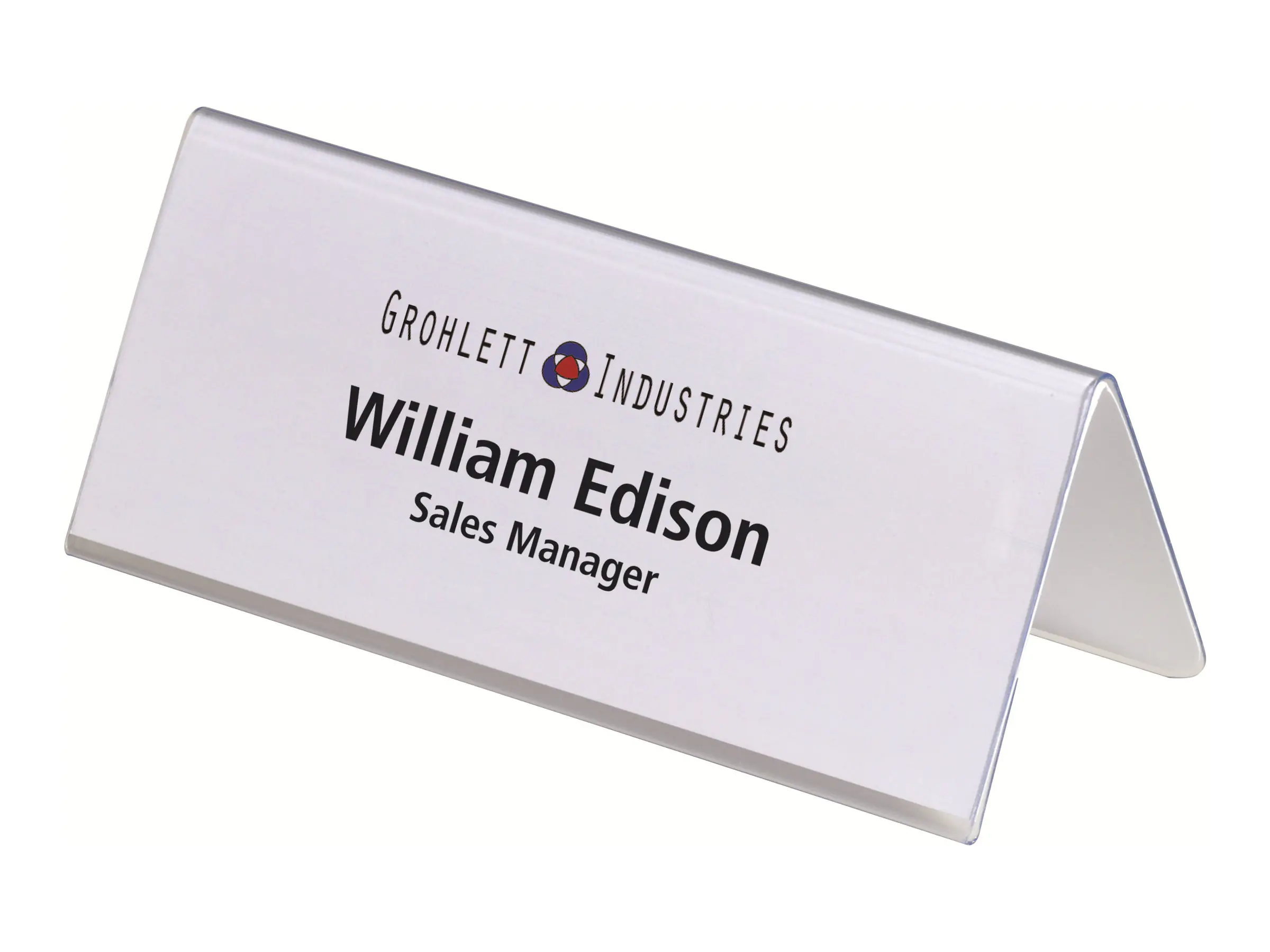 Durable Schildhalterung - Desktop - für 122 x 150 mm, 61 x 150 mm - doppelseitig - durchsichtig (Packung mit 25) 8050-19