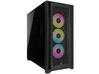 CORSAIR iCUE 5000D RGB Airflow - Mid tower - E-ATX - Seitenteil mit Fenster (gehärtetes Glas) - keine Spannungsversorgung (ATX) - Schwarz - USB/Audio