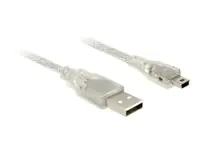 DeLOCK - USB-Kabel - Mini-USB, Typ B (M) bis USB (M) - USB 2.0 - 2 m - durchsichtig