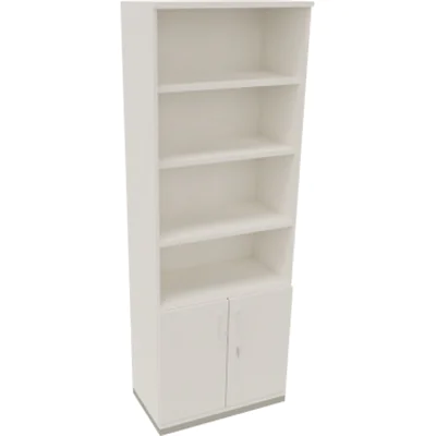 Kombischrank 2OH Tür 4OH Regal B800xT442xH2221mm si/Weiß Kombischrank 2OH Tür 4OH Regal B800xT442xH2221mm si/Weiß