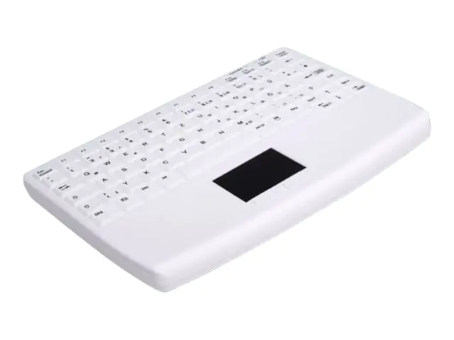 Active Key AK-4450-GFUVS - Tastatur - mit Touchpad - waschbar - kabellos - 2.4 GHz - Deutsch - weiß