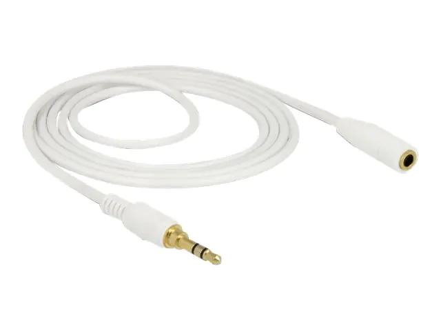 Delock - Audioverlängerungskabel - mini-phone stereo 3.5 mm männlich zu mini-phone stereo 3.5 mm weiblich - 2 m - weiß