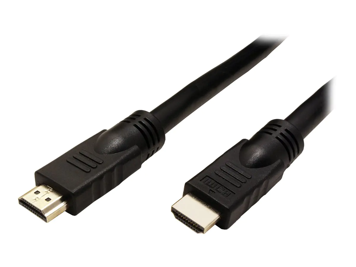Roline - HDMI-Kabel mit Ethernet - HDMI männlich zu HDMI männlich - 15 m - abgeschirmt - Schwarz - geformt, 4K Unterstützung, aktiv Roline - HDMI-Kabel mit Ethernet - HDMI männlich zu HDMI männlich - 15 m - abgeschirmt - Schwarz - geformt, 4K Unterstützung, aktiv