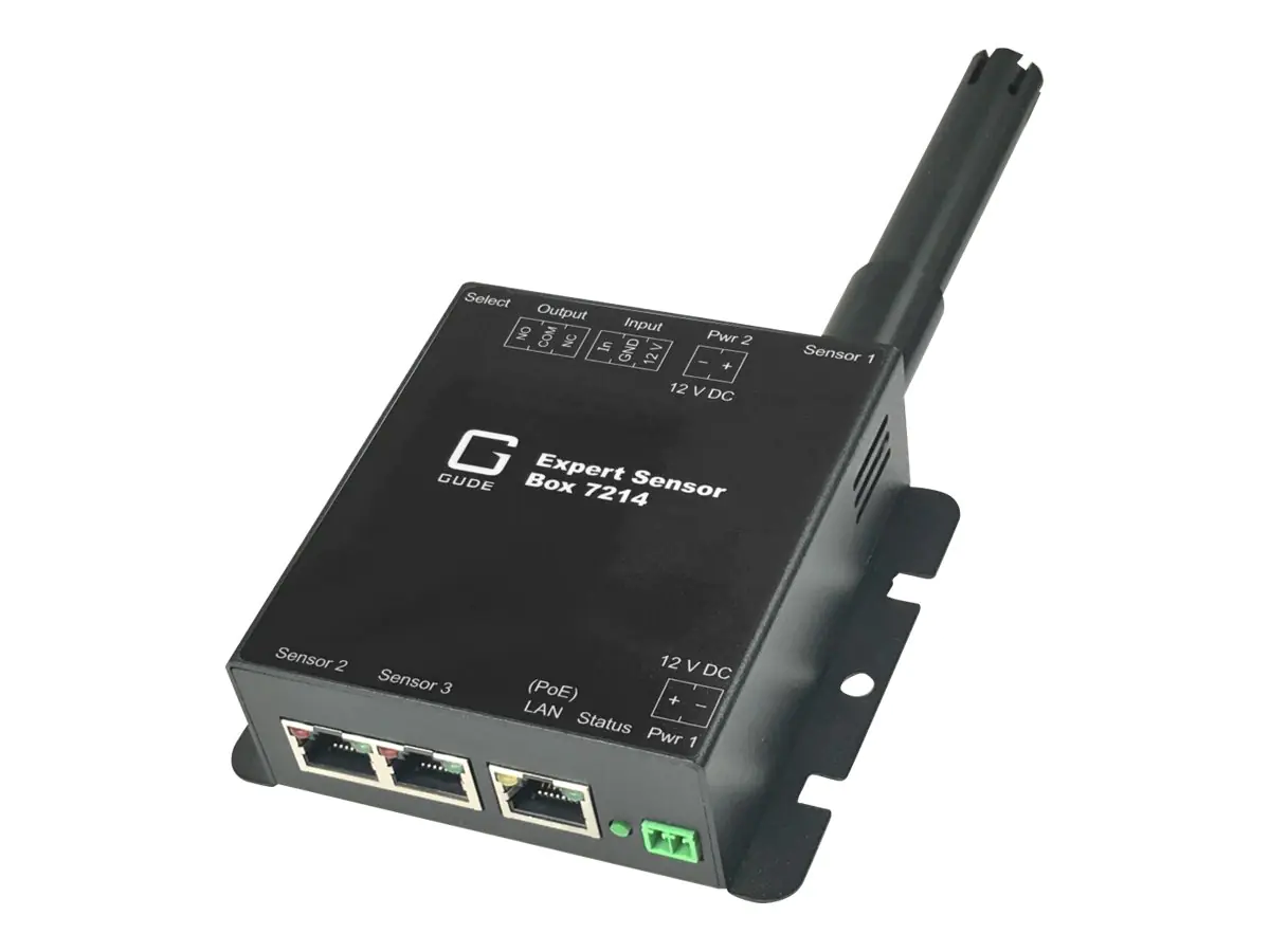 Gude Expert Sensor Box 7214-2 - Gerät zur Umgebungsüberwachung - 100Mb LAN - Schienenmontage möglich