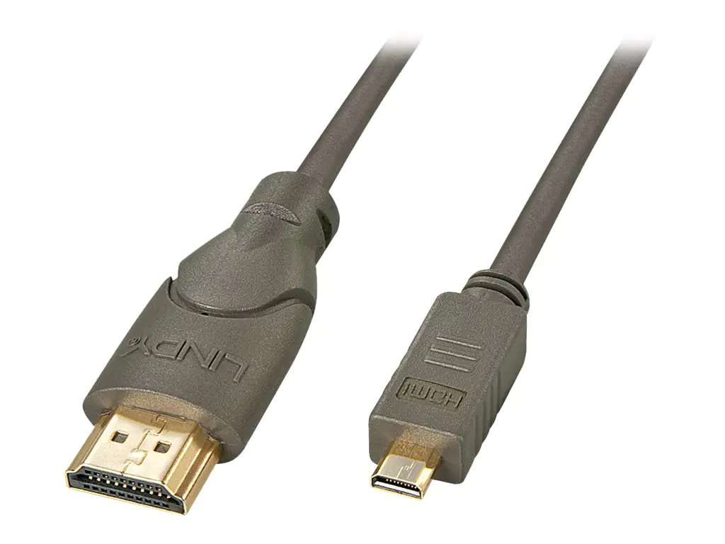 Lindy High Speed HDMI to Micro HDMI Cable with Ethernet - HDMI-Kabel mit Ethernet - HDMI männlich zu 19 pin micro HDMI Type D männlich - 50 cm