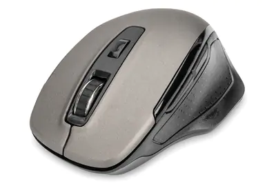 DIGITUS - Maus - ergonomisch - optisch - 6 Tasten - kabellos - 2.4 GHz - kabelloser Empfänger (USB) - Schwarz/Grau