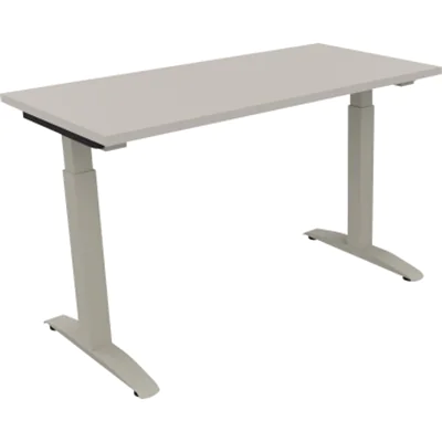 Schreibtisch Kufe Einzels. Quadrat B1200xT600xH650-850 si/Akazie hell Schreibtisch Kufe Einzels. Quadrat B1200xT600xH650-850 si/Akazie hell