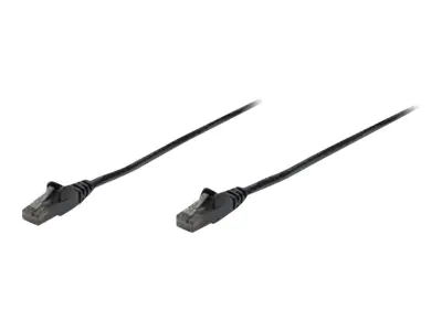 Intellinet Network Patch Cable, Cat6, 3m, Black, CCA, U/UTP, PVC, RJ45, Gold Plated Contacts, Snagless, Booted, Lifetime Warranty, Polybag - Patch-Kabel - RJ-45 (M) zu RJ-45 (M) - 3 m - UTP - CAT 6 - geformt, ohne Haken - Schwarz