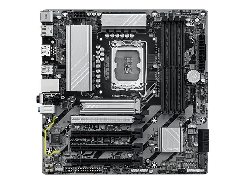 Gigabyte B860M DS3H WIFI6E - Motherboard - ATX - LGA1851-Sockel - AMD B850 Chipsatz - USB-C 3.2 Gen 1, USB 3.2 Gen 2, USB 3.2 Gen 1 - Bluetooth, Wi-Fi 6E, 2.5 Gigabit LAN - Onboard-Grafik (CPU erforderlich) - HD Audio (8-Kanal)