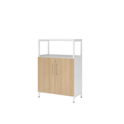 Hammerbacher Regalschrank FlexWall 800 x 1.180 x 417 mm (B x H x T) Flügeltür ohne Rollen Holz