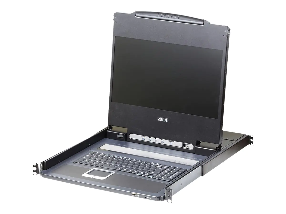 ATEN CL6700MW - KVM-Konsole - USB - German QWERTZ - 43.9 cm (17.3") - Rack - einbaufähig - 1920 x 1080 Full HD (1080p) @ 60 Hz - 300 cd/m² - 650:1 - 8 ms - HDMI, DVI-D, VGA - 1U