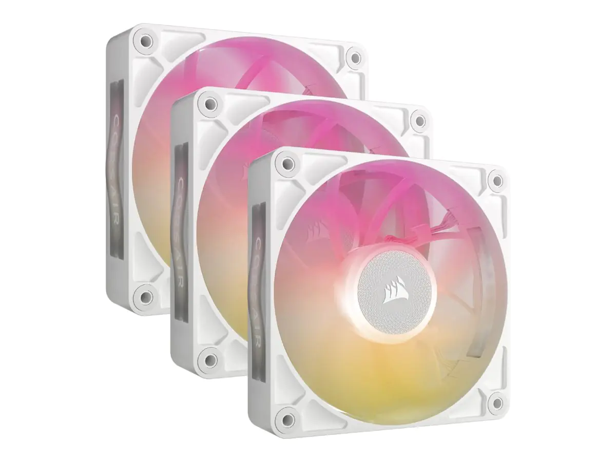 Corsair iCUE Link RX120 MAX RGB Starter Kit - Gehäuselüfter - 120 mm - weiß (Packung mit 3)