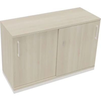 Schiebetürenschrank 2OH B1200xT442xH781mm ws/Akazie hell Schiebetürenschrank 2OH B1200xT442xH781mm ws/Akazie hell