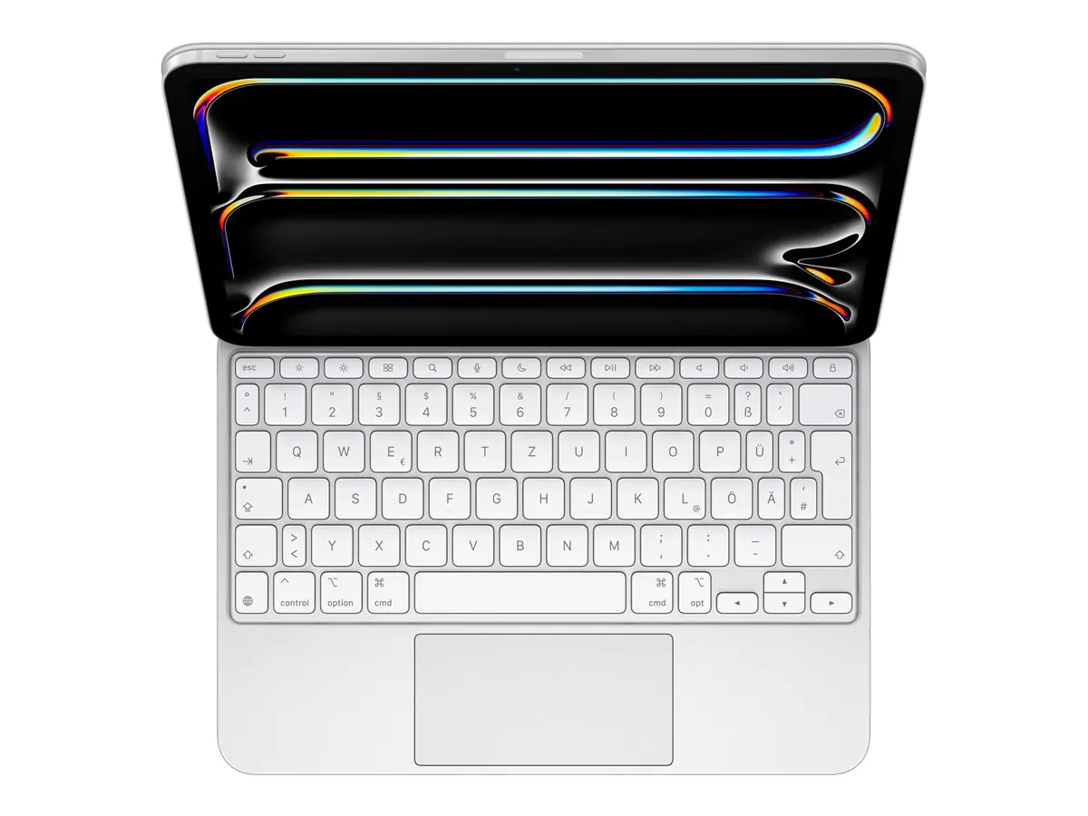 Apple Magic Keyboard - Tastatur und Foliohülle - mit Trackpad - hinterleuchtet - Apple Smart connector - QWERTZ - Deutsch - weiß - für Apple 11-inch iPad Pro (M4) Apple Magic Keyboard - Tastatur und Foliohülle - mit Trackpad - hinterleuchtet - Apple Smart connector - QWERTZ - Deutsch - weiß - für Apple 11-inch iPad Pro (M4)
