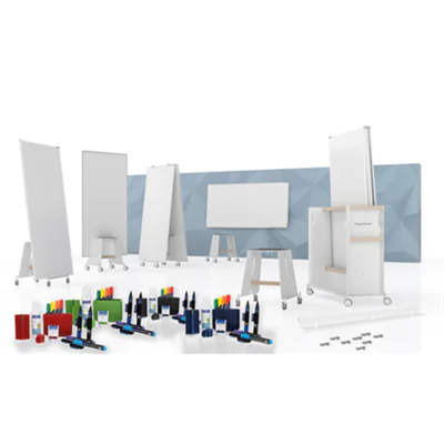 magnetoplan® Whiteboard Design Thinking Bundle Large Maße der Oberfläche: 90 x 178 cm (B x H) Tafel magnethaftend beidseitig beschreibbar