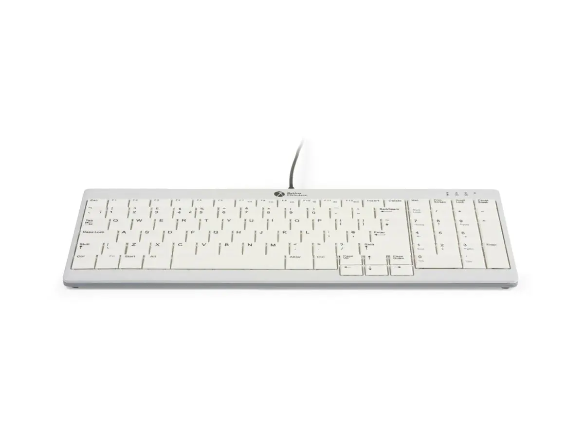 Bakker Elkhuizen UltraBoard 960 V2 - Tastatur - compact - USB-C - QWERTZ - Deutsch - Dunkelgrau, Hellgrau