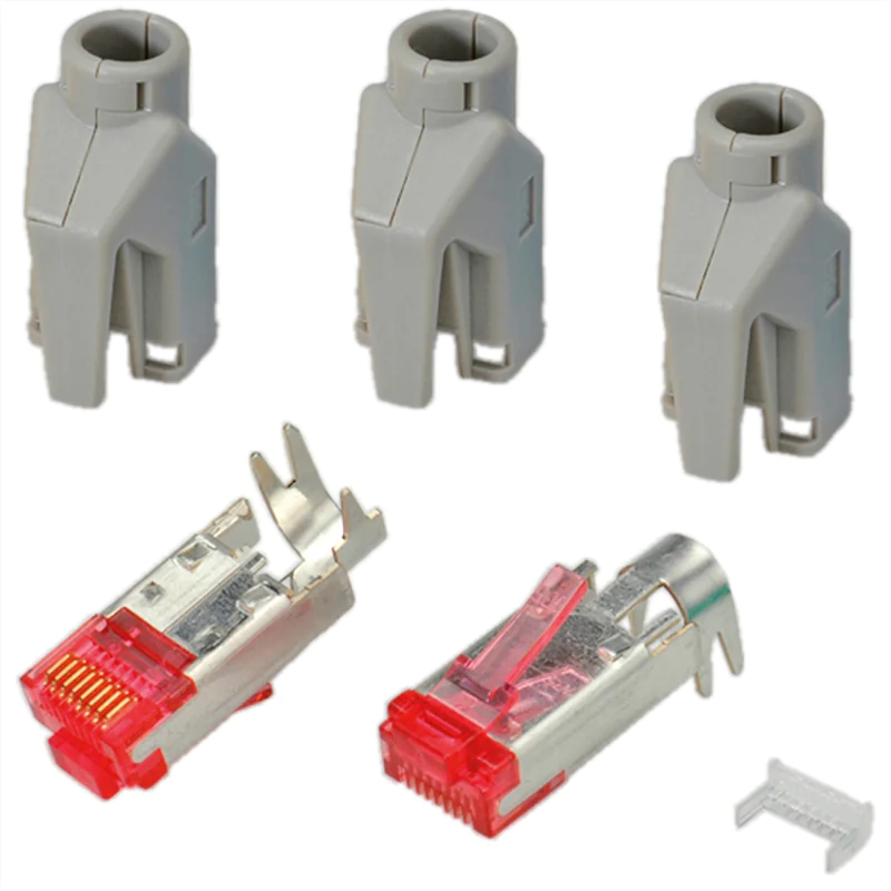 EFB-Elektronik - Netzwerkanschluss - RJ-45 (M) - STP - CAT 6 - Grau (Packung mit 50)