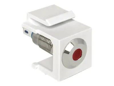Delock Keystone LED red 6 V flat - Modulare Eingabe - weiß