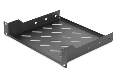Digitus DN-10-TRAY-2-B - Rack - Regal - Schwarz, RAL 9005 - 1U - 25.4 cm (10")