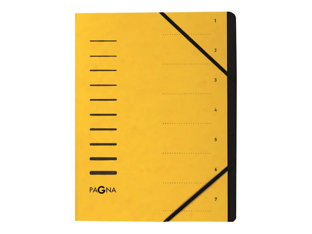 PAGNA Ordnungsmappe 40058-05 DIN A4 7Fächer Pressspan gelb