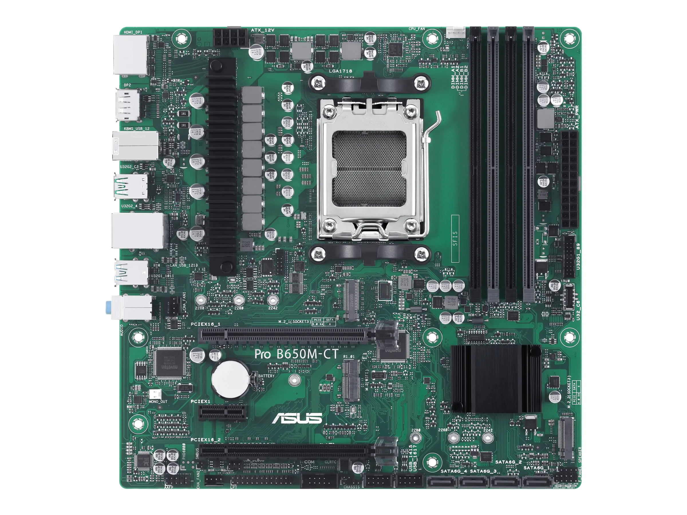 ASUS PRO B650M-CT-CSM - Motherboard - micro ATX - Socket AM5 - AMD B650 Chipsatz - USB 3.2 Gen 1, US