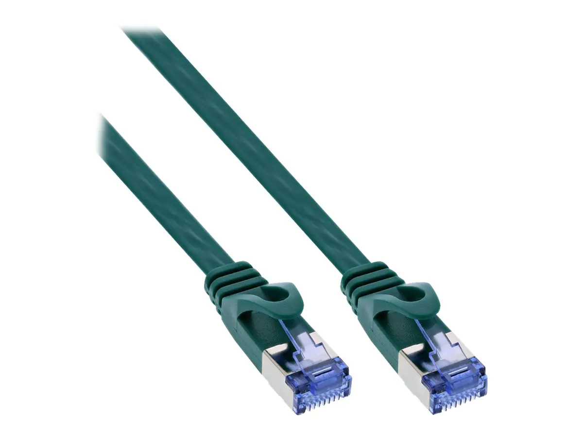 InLine - Patch-Kabel - RJ-45 (M) zu RJ-45 (M) - 1 m - U/FTP, PiMF - CAT 6a - geformt, flach - grün InLine - Patch-Kabel - RJ-45 (M) zu RJ-45 (M) - 1 m - U/FTP, PiMF - CAT 6a - geformt, flach - grün