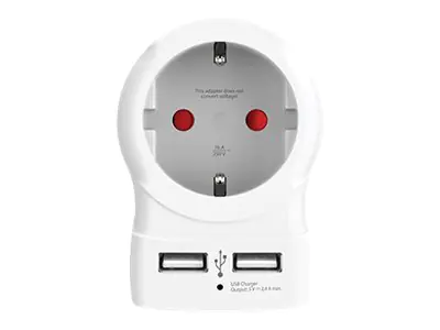 SKROSS - Netzteil - 12 Watt - 2.4 A (2 x USB) - weiß - Europa