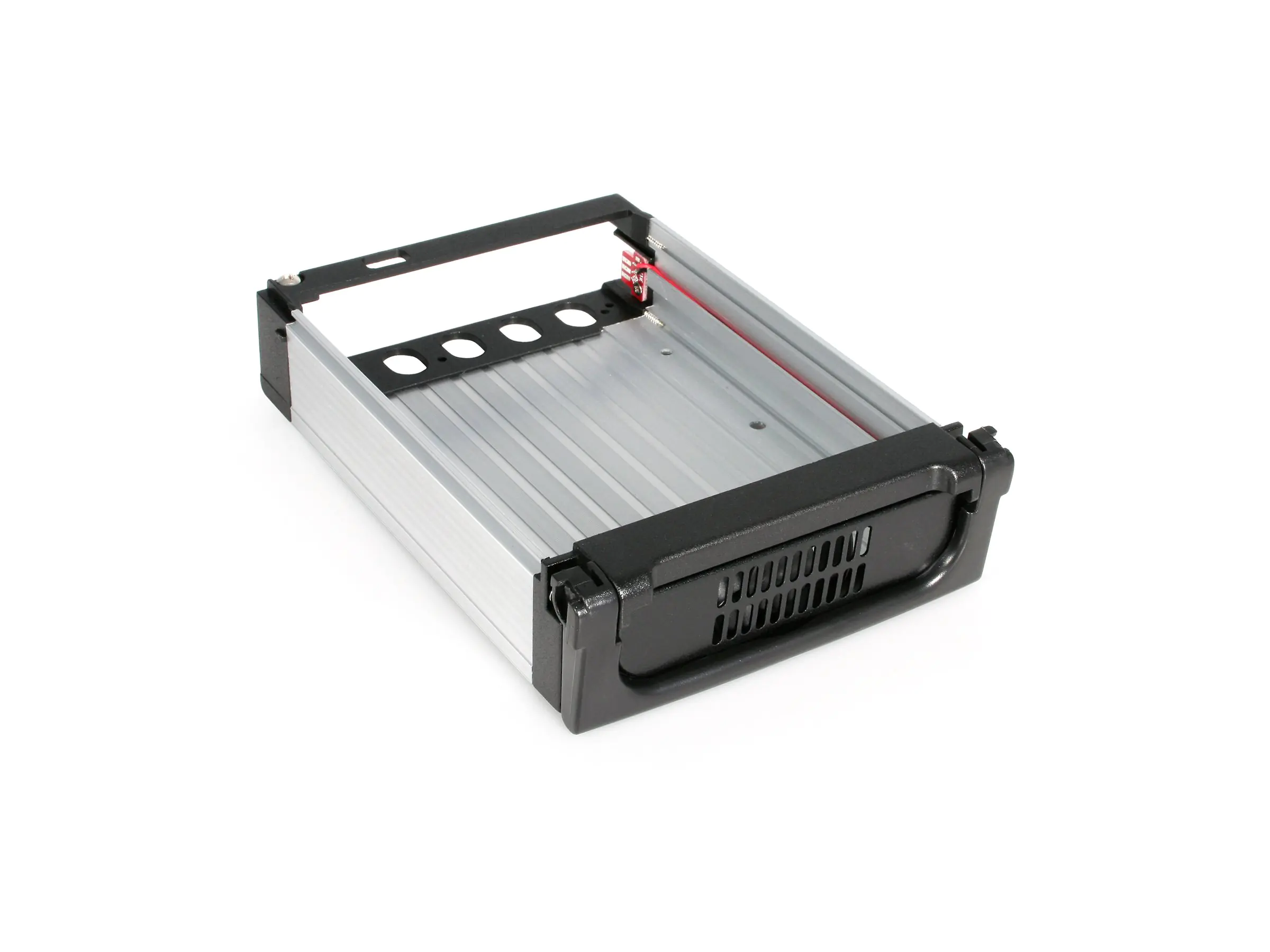 StarTech Wechselrahmen 5,25 Zoll - Mobiles Festplatten Hot Swap Speicher Rack für 3,5 (8,9cm) HDD in Schwarz / Aluminium - Mobiles Speicher-Rack - 3.5" (8.9 cm) - Schwarz