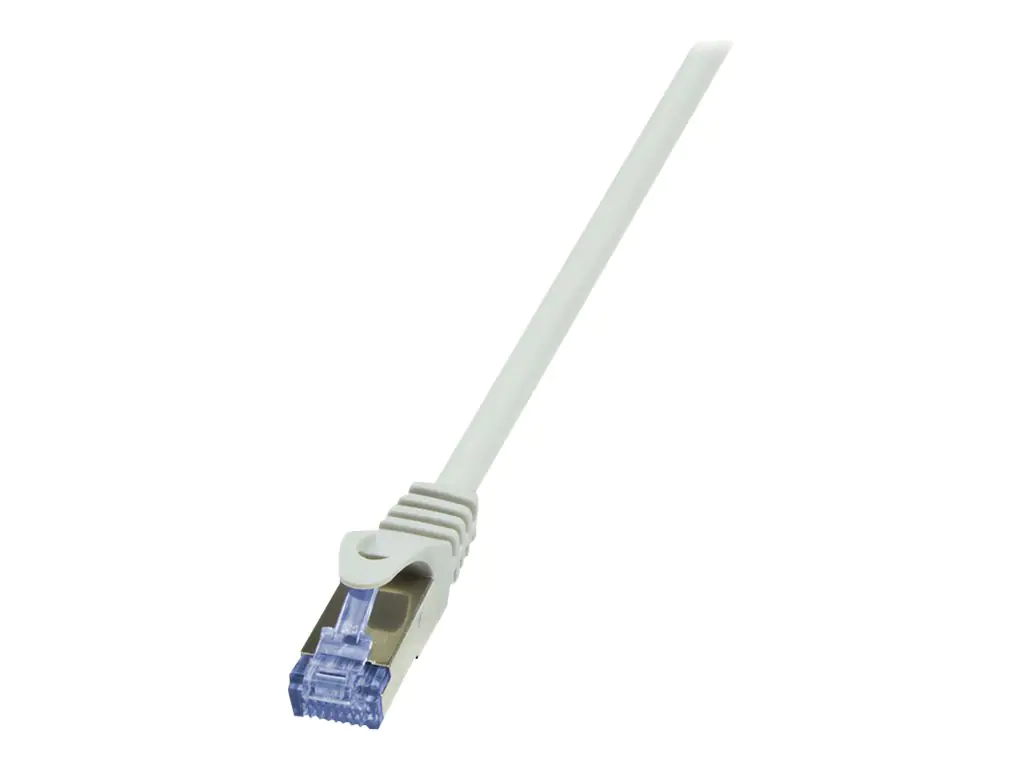 LogiLink PrimeLine - Patch-Kabel - RJ-45 (M) zu RJ-45 (M) - 2 m - SFTP, PiMF - CAT 7 - halogenfrei, geformt, ohne Haken - Grau