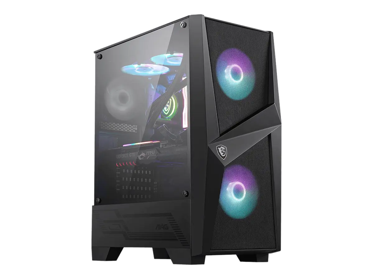 MSI MAG Forge 100R - Tower - ATX - Seitenteil mit Fenster (gehärtetes Glas) - keine Spannungsversorgung (ATX) - USB/Audio