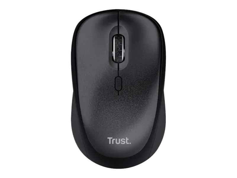 Trust TM-201 - Maus - leise - Für Rechtshänder - optisch - 4 Tasten - kabellos - 2.4 GHz - kabelloser Empfänger (USB) - Schwarz