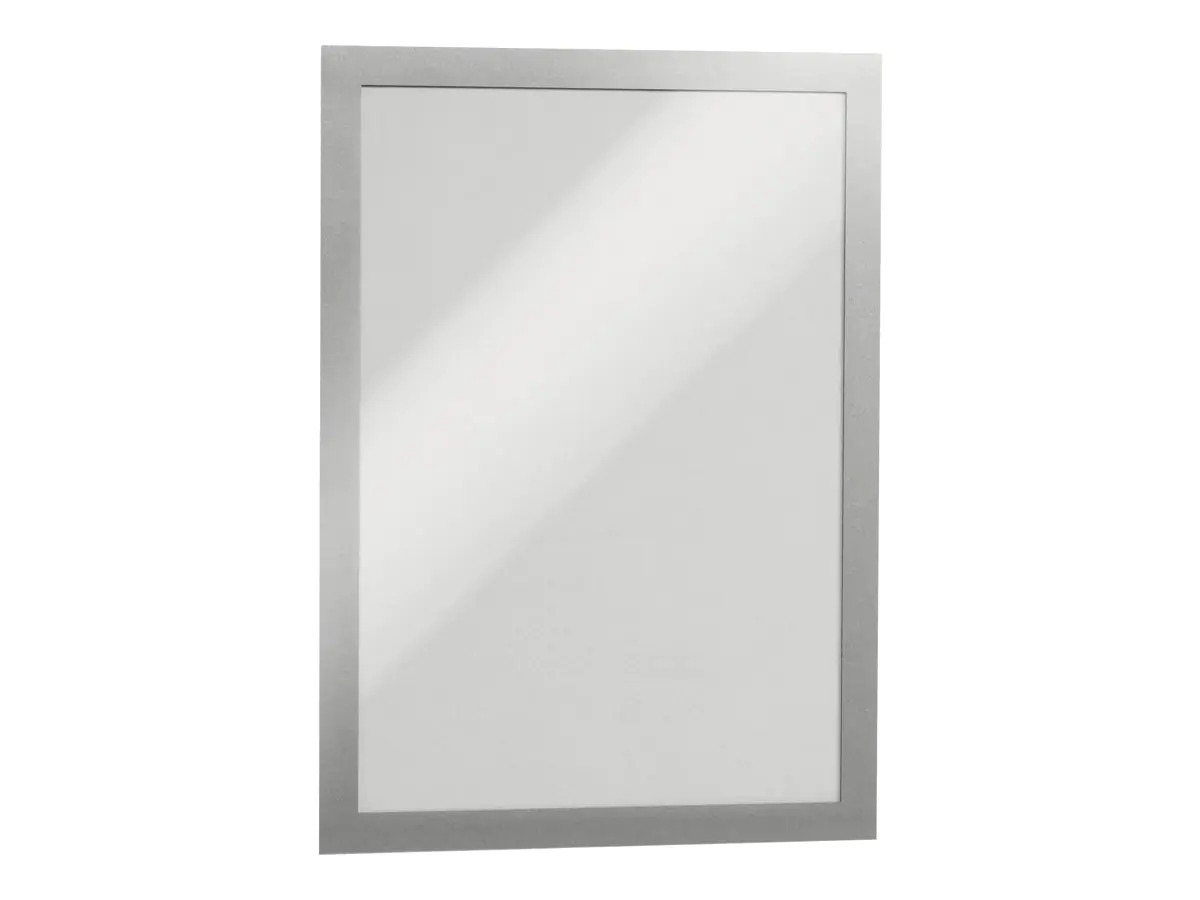 Durable DURAFRAME - Dokumentenhalterung - Oberflächenmontage - für A4 - doppelseitig - Silber (Packung mit 2) 487223